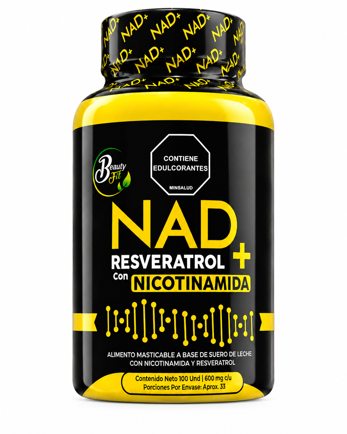 Combo NAD+ Resveratrol + Nicotinamida x100 Cápsulas + Citrato de Magnesio Gratis.Invima
