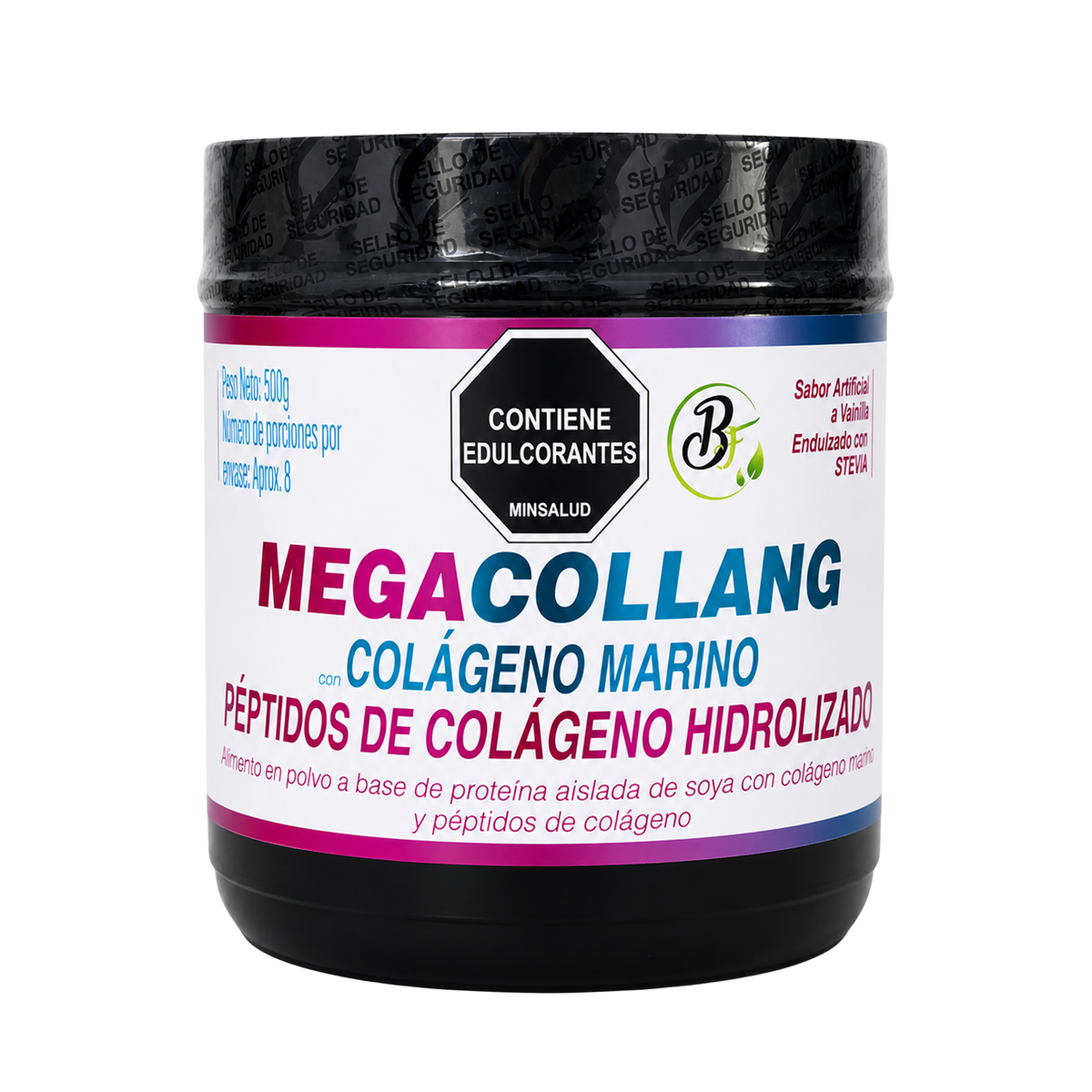 MegaCollang x500 g – Alimento en polvo con colágeno marino y péptidos de colágeno hidrolizado.Invima