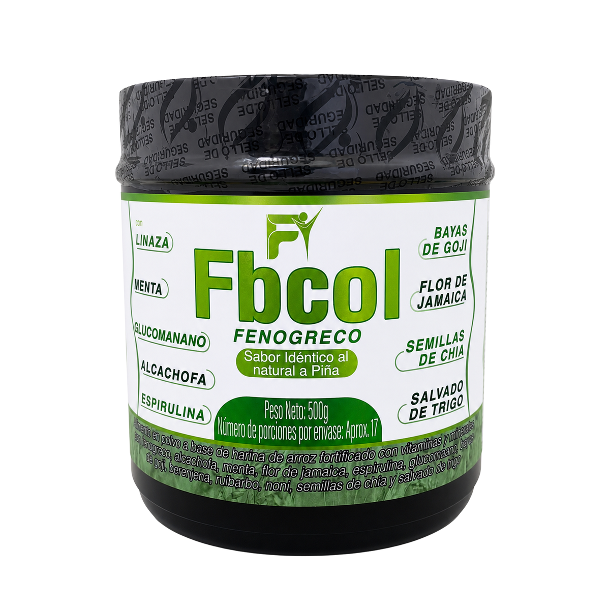 Fbcol 500 g – Fibra Natural con Fenogreco, Linaza, Glucomanano, Espirulina y Superalimentos.Invima