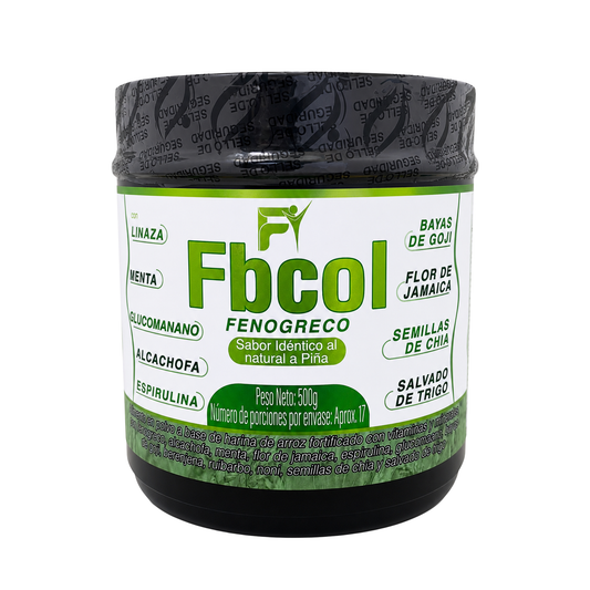 Fbcol 500 g – Fibra Natural con Fenogreco, Linaza, Glucomanano, Espirulina y Superalimentos.Invima