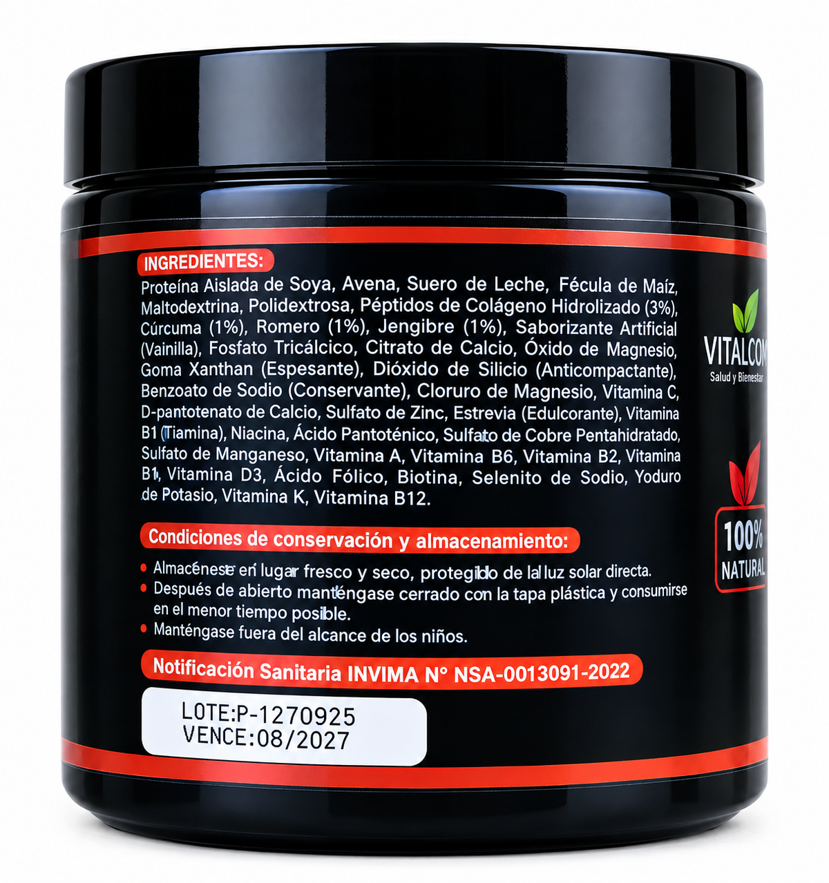 OSSTEOS-D – Alimento en Polvo con Colágeno Hidrolizado, Cúrcuma, Calcio y Zinc. Invima
