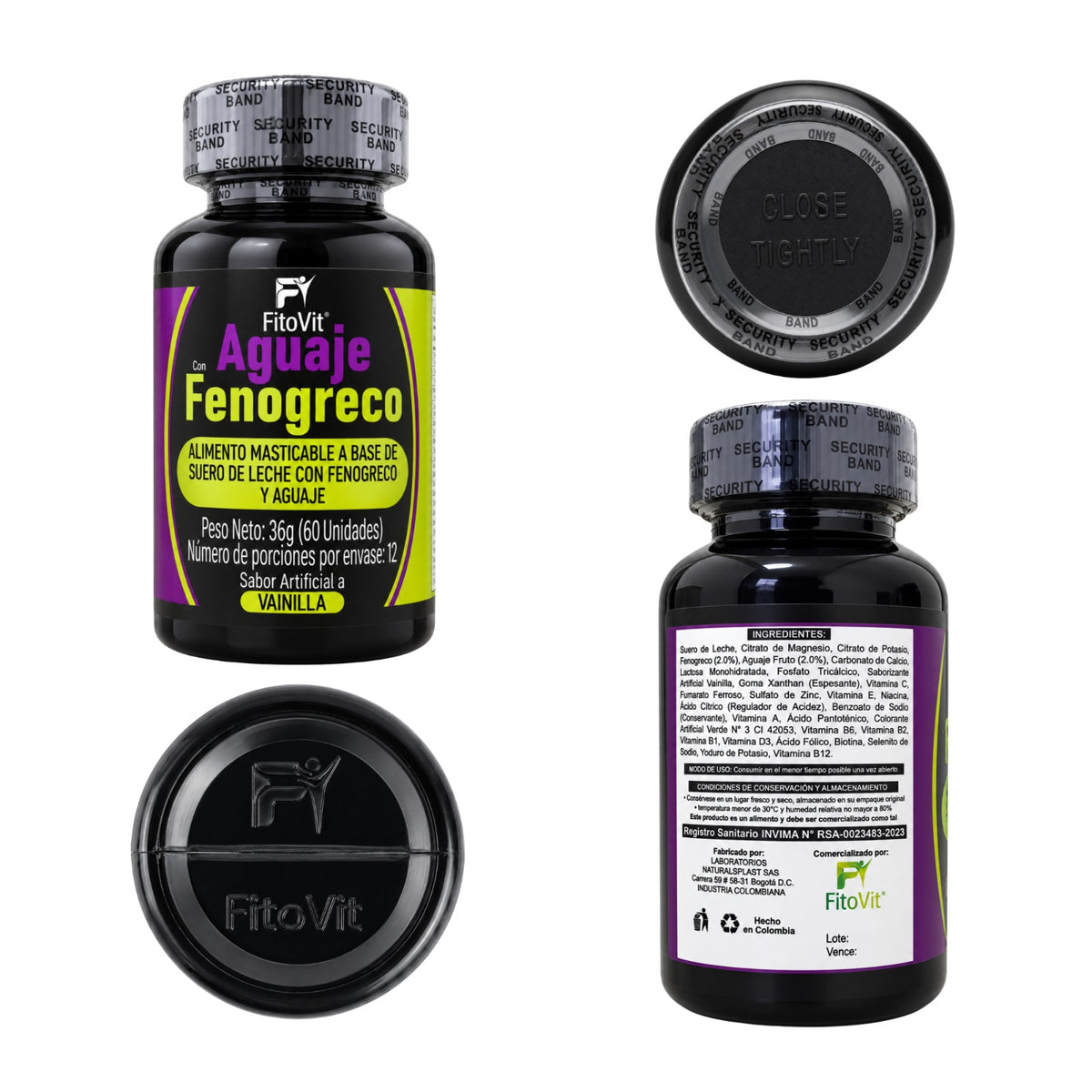 Aguaje Con Fenogreco, Magnesio Y Vitamina E.  INVIMA