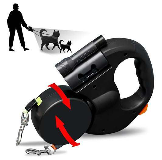 Correa Dual Retractil Extensible Mascota