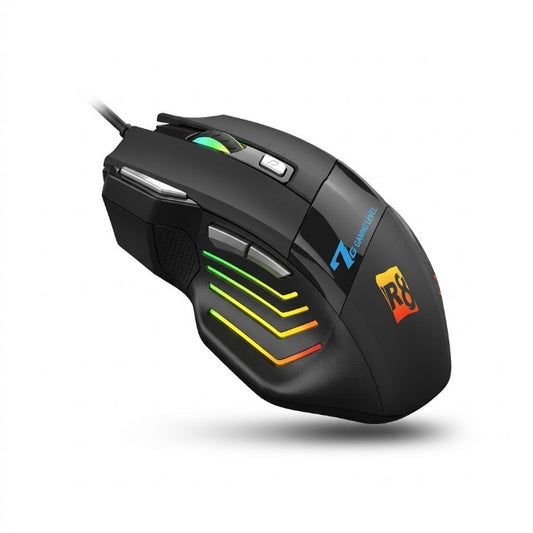 Mouse Gamer Alambrico Ergonomico Con Luz LED