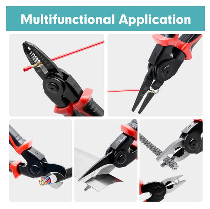 Kit Combo Herramientas: Taladro Inalámbrico Recargable + Alicate Multiuso Con Maletín Y Accesorios