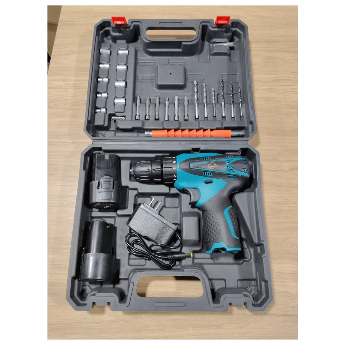 Kit Combo Herramientas: Taladro Inalámbrico Recargable + Alicate Multiuso Con Maletín Y Accesorios