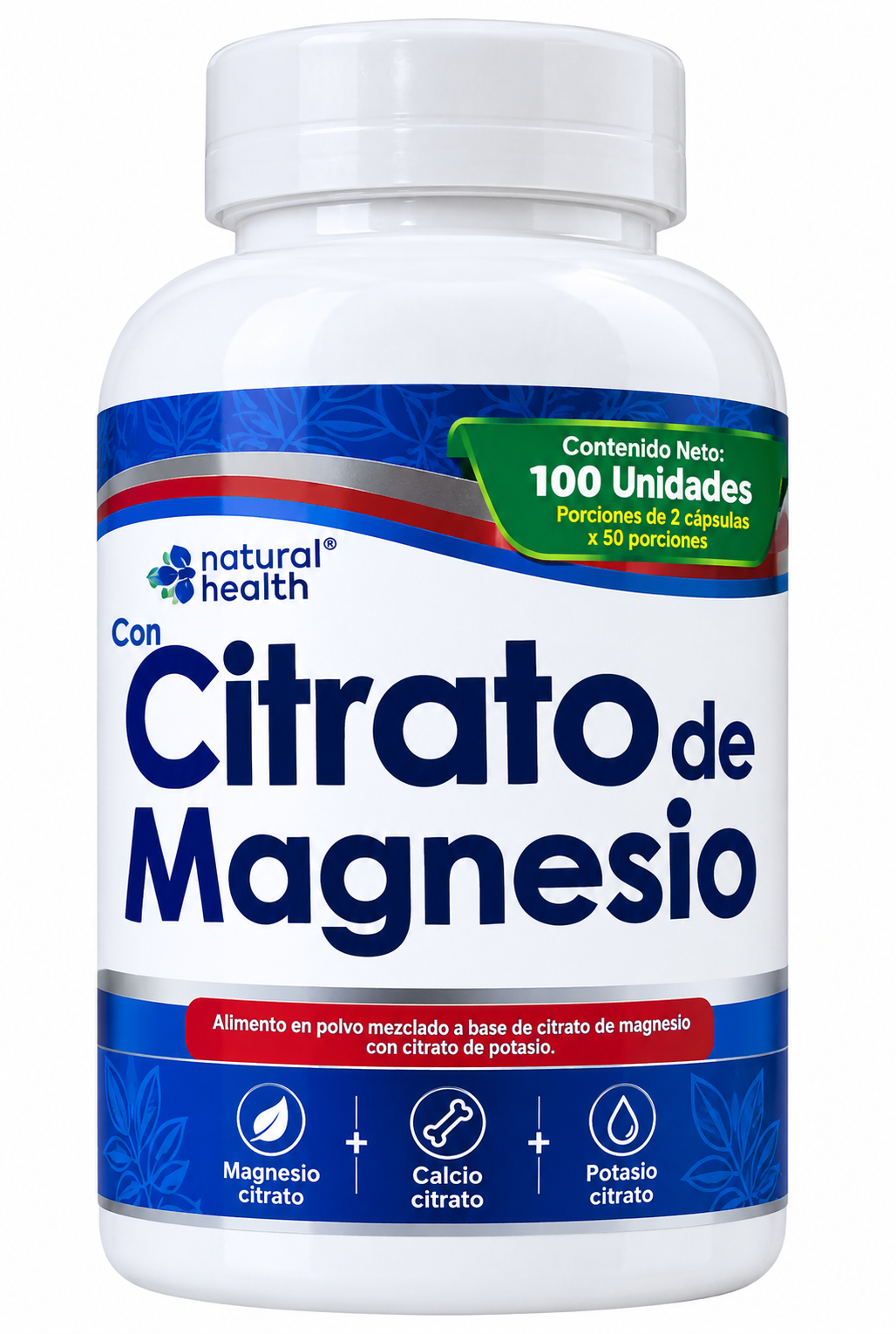 CITRATO DE MAGNESIO – Suplemento de Magnesio en Cápsulas para el Bienestar Muscular y Nervioso. INVIMA
