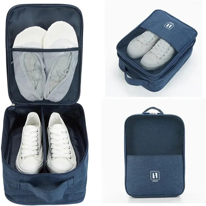 Organizador Bolso Pequeño De Calzado Zapatos Con Bolsillo Trasero Para Viaje