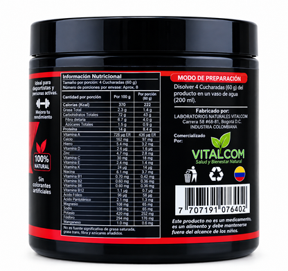 OSSTEOS-D – Alimento en Polvo con Colágeno Hidrolizado, Cúrcuma, Calcio y Zinc. Invima