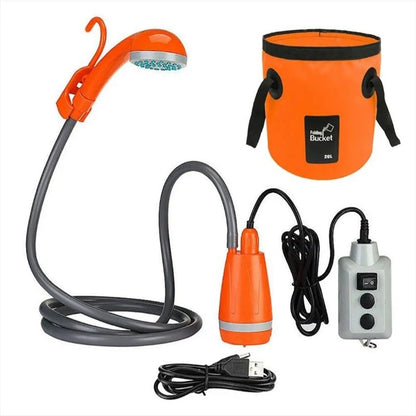 Ducha Portatil Con Balde Plegable 20l
