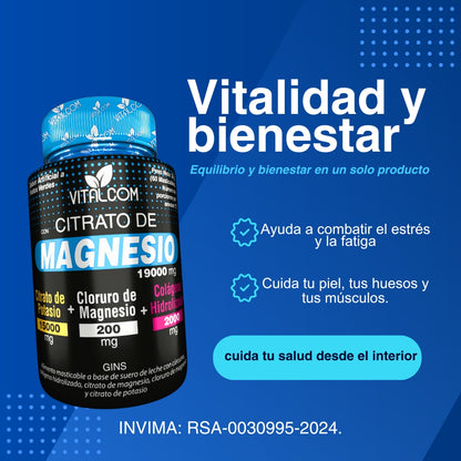 Citrato de Magnesio, Cloruro de Magnesio y Colágeno Hidrolizado. Invima