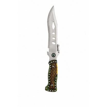 Cuchillo Táctico de Camping 3 en 1 con Brújula y Linterna
