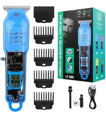 Máquina Cortadora Profesional LT-808 Recargable para Cabello y Barba + Navaja de Obsequio