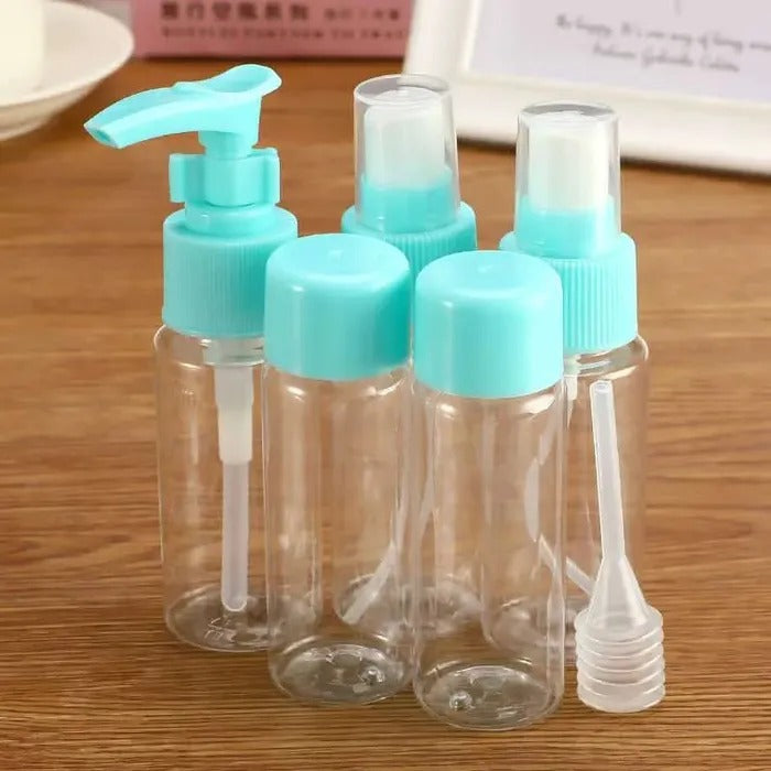 Kit Set De Botellas Frascos De Viaje Con Estuche