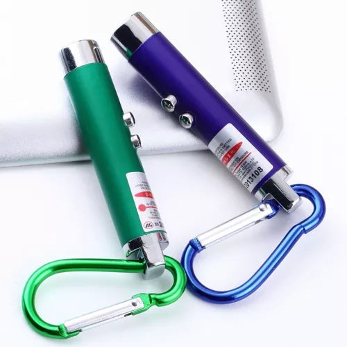 Llavero laser 3 en 1 con probador de Billetes / Luz intermitente / Potente