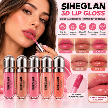 Set De 5 Brillos Labiales Efecto 3D