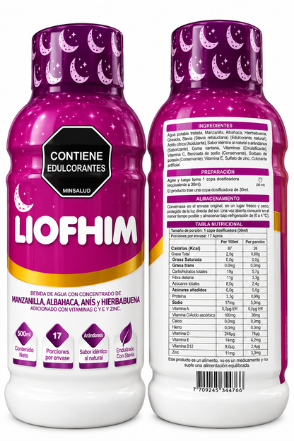 LIOFHIM Bebida Natural de Arándanos con Vitaminas C, E y Zinc
