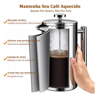 Prensa Francesa De Acero Inoxidable 1 Lt