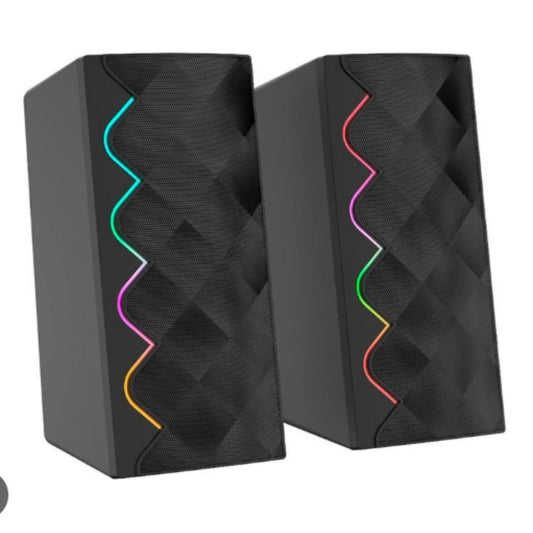 Parlantes Para Computador Gamer Con Iluminación LED RGB