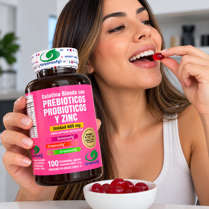 Gelatina Probiótica 3 en 1 con Zinc