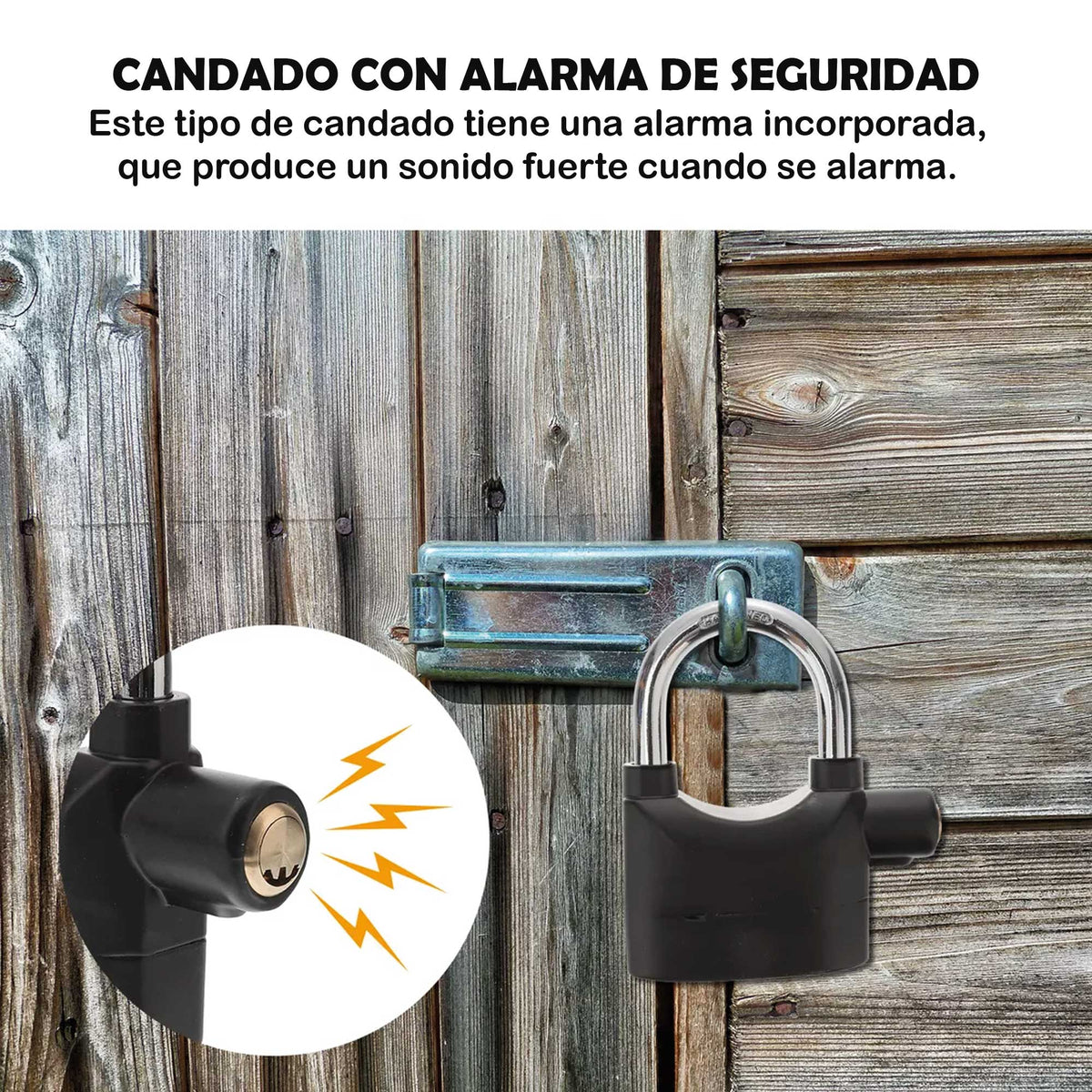 Candado De Seguridad Con Alarma