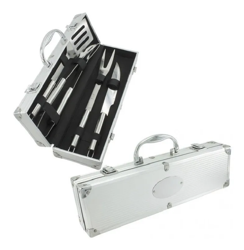 Set De 4 Utensilios Para Asado Bbq