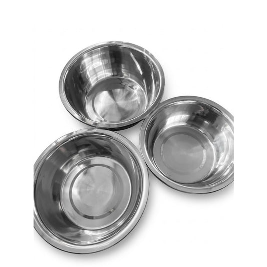 Set x3 Bowls Mezcladores de Acero Inoxidable para Ensaladas y Frutas