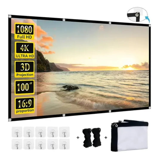 Pantalla Para Proyector De 100 Pulgadas