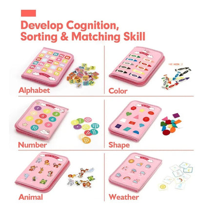 Tablero Sensorial 7 En 1 Para Niños
