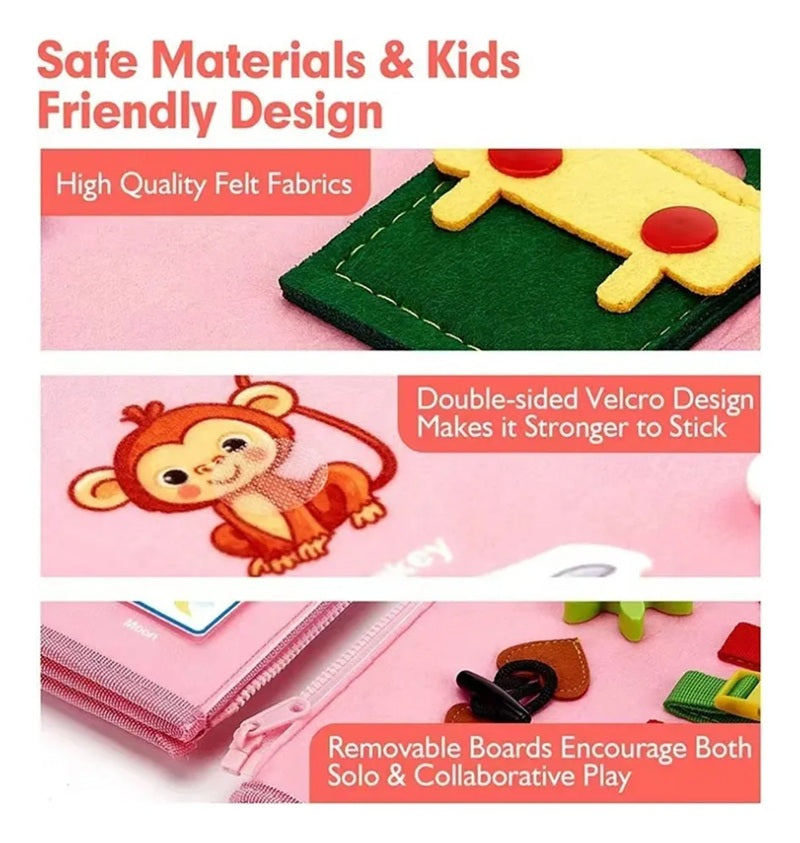 Tablero Sensorial 7 En 1 Para Niños