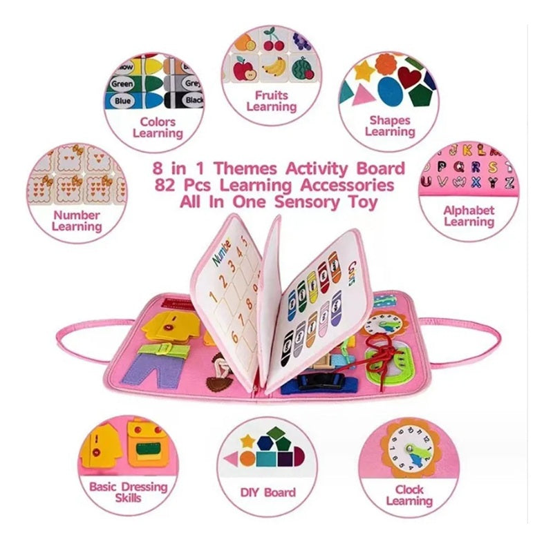 Tablero Sensorial 7 En 1 Para Niños